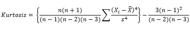 kurtosis equation